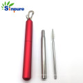 Customized Telescopic Straw Stainless Steel Drinking Straws Reusable for Bar Part